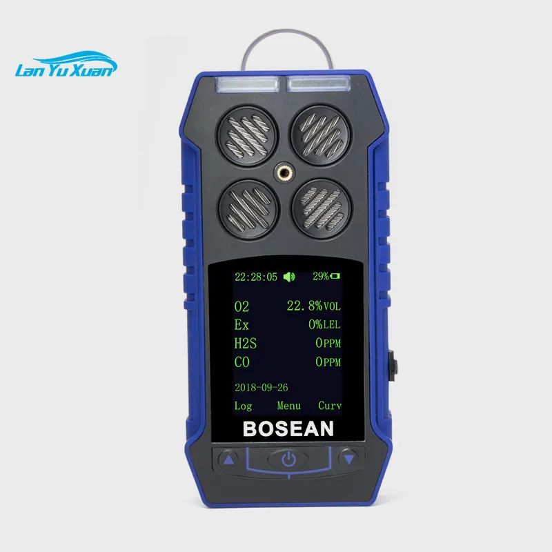 

Bosean Detector De Gas Analyzer ATEX Certified Portable Multi Gas Detector For CO, O2, H2S, LEL, CH4