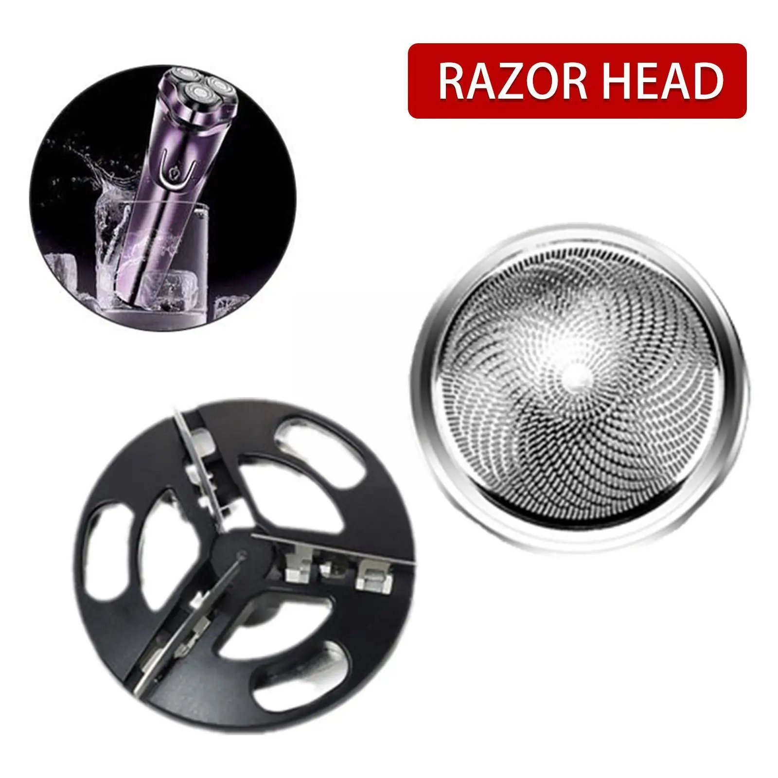 

Razor Head Electric MiNi Razor Yuanshi 3D Mini Universal Blade Mesh Cover Head Replace The Cutter Head For Easy Replacement X4L0
