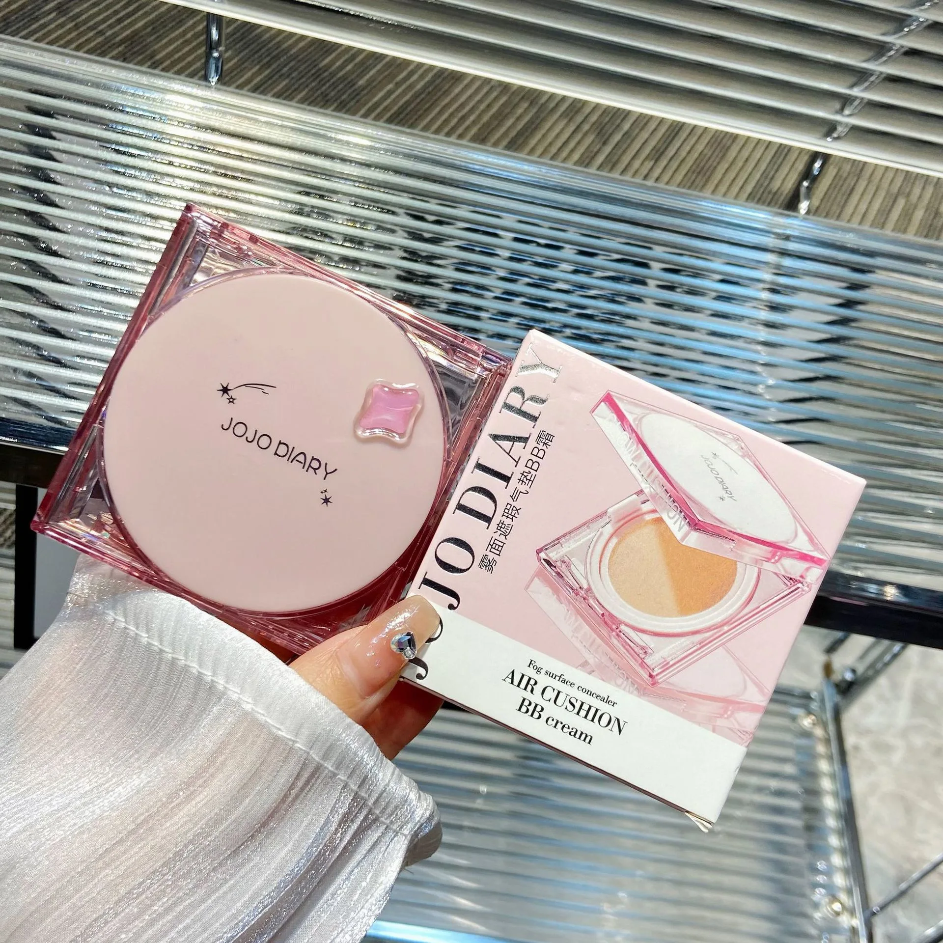 

JOJO DIARY Air Cushion Foundation BB CC Cream Matte Poreless Concealer Whitening Makeup Cosmetic Waterproof Brighten Face Base