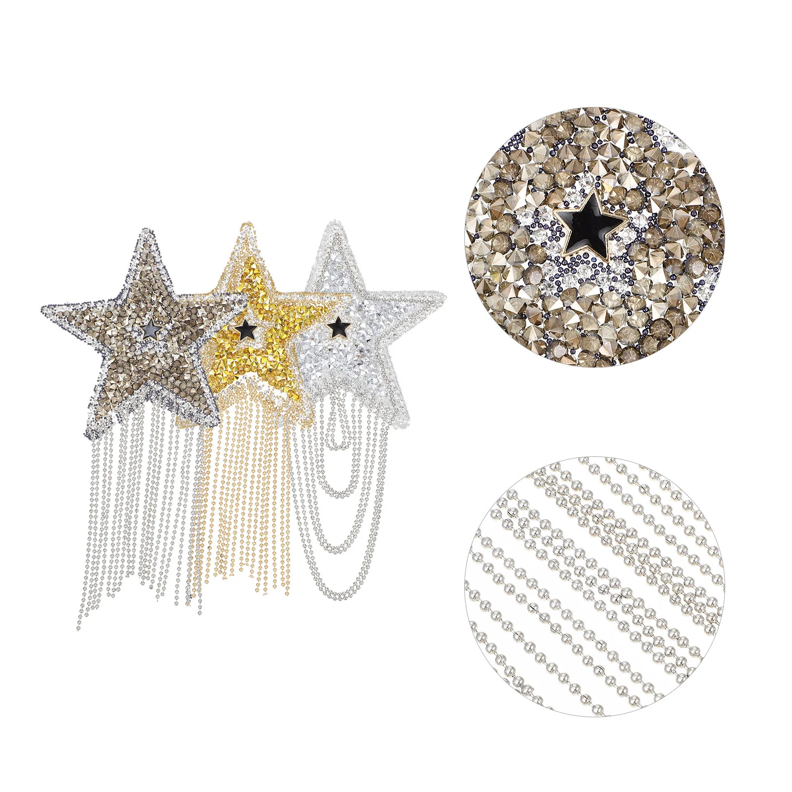 

Patchesapplique Star Iron Rhinestone Patch Sew Appliques Tasselembroidered Clothing Sequin Jeans Sewing Badge Diy Clothes Jacket