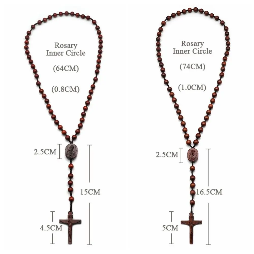 Dalbergia Microphylla Ожерелье-четки ручной работы с сумкой для хранения Католическое