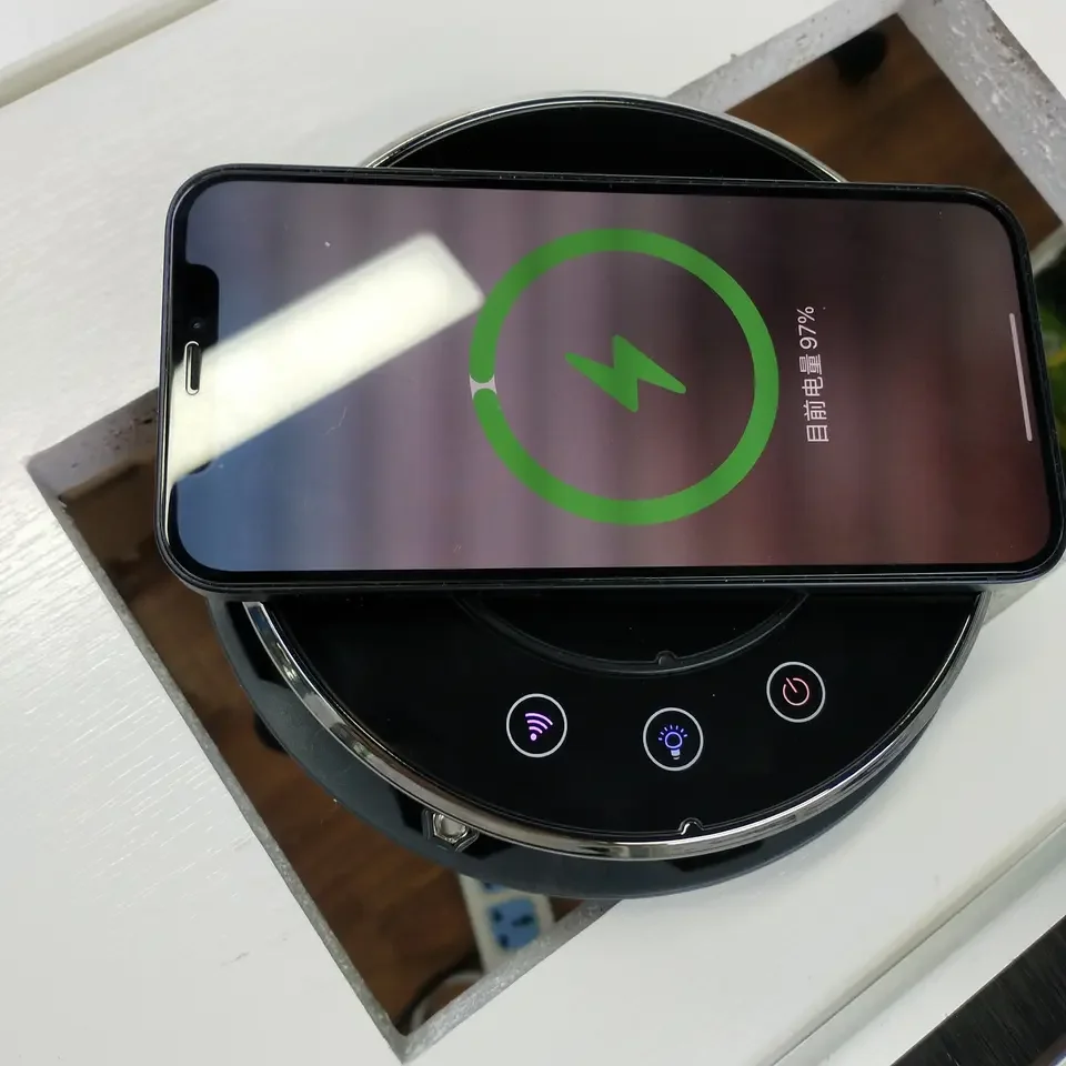 Фото TUYA IP65 16A Универсальная розетка для умного Wi-Fi Моторизованная выдвижная подъемная башня USB-C Розетка для беспроводной зарядки для домашнего офиса №1