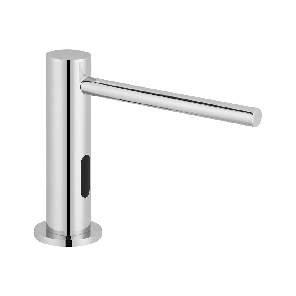 

Deck Mount Brushed Brass Chrome Finish Auto Commercial Sensor Faucet And Soap Dispenser