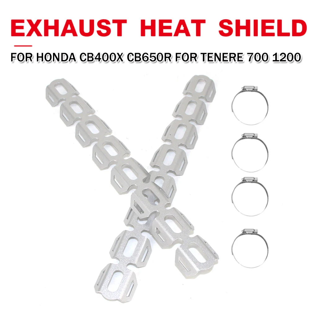 Выхлопной глушитель для Honda CB400X CB1000R CB650R тепловая защита труб пятки Yamaha MT07 R1 Tenere 700