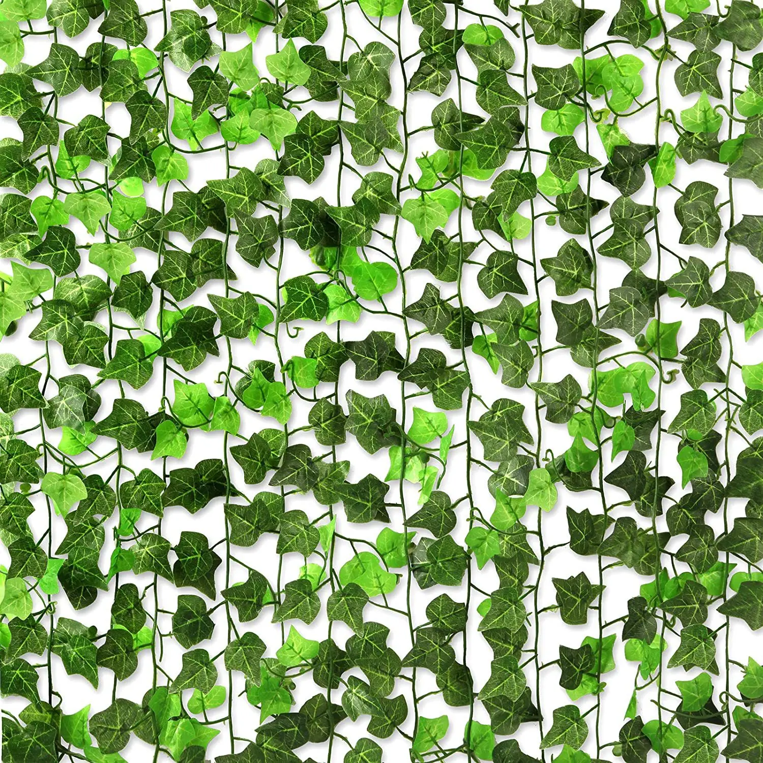 1 piece 2.4M Simulation Green Plant Rattan Wall Hanging Home Decor Artificial Creeper Ivy Leaf Vine Fake Foliage Flowers Wreath