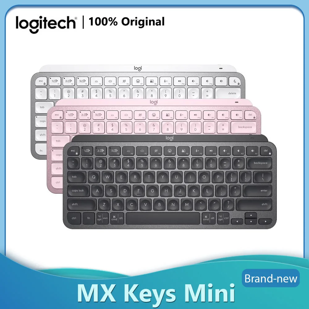 

Logitech Mx Keys Mini Wireless Waterproof Bluetooth Keyboard 104 Keys Backlit Slim Silent Portable Business Computer Laptop