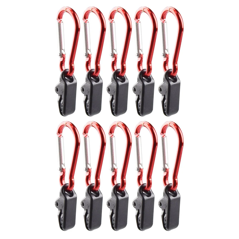 

10 Pcs Tarp Clips Camping Accessories Tent Clip Set Canopy Grill Accesories Camping Crocodile Clip Wind Rope Awnings Clamp