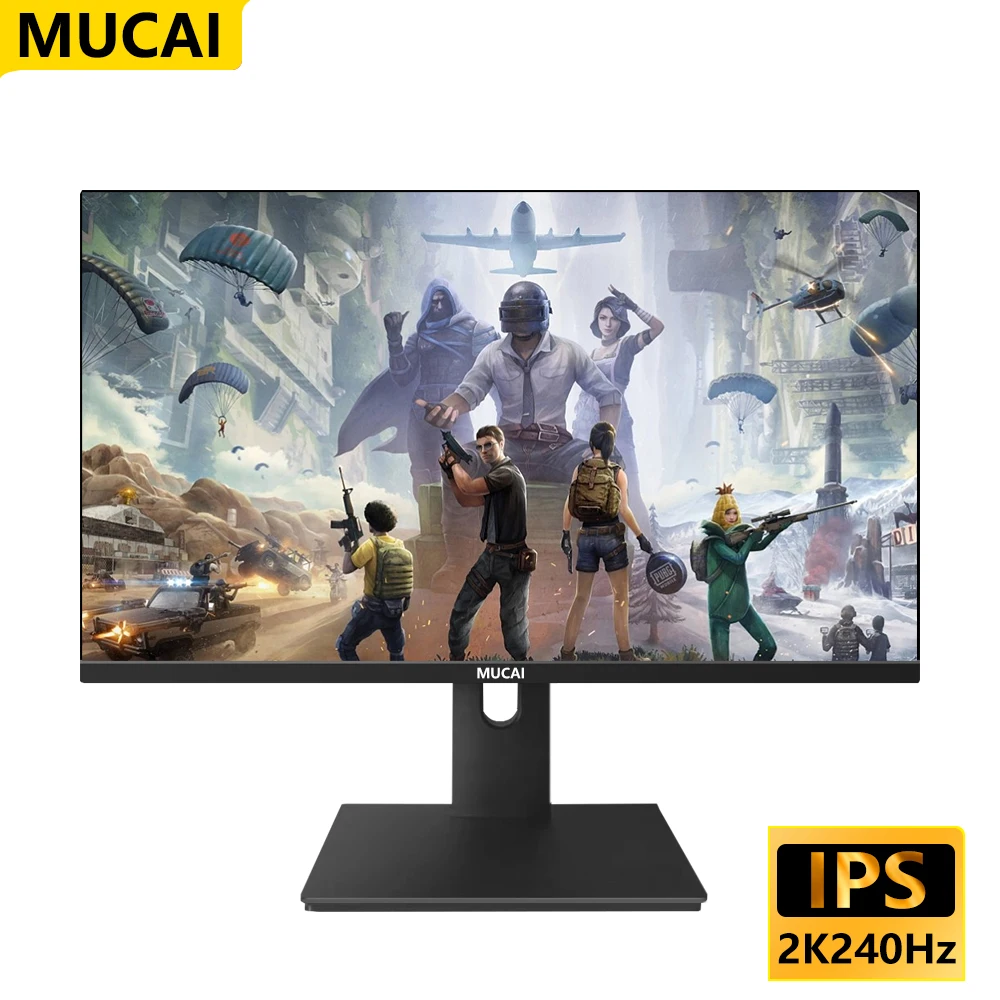 

MUCAI 27 Inch Monitor 2K 240Hz QHD HDR400 Display IPS PC WLED Desktop Gaming Gamer Computer Screen Flat Panel HDMI-compatible/DP
