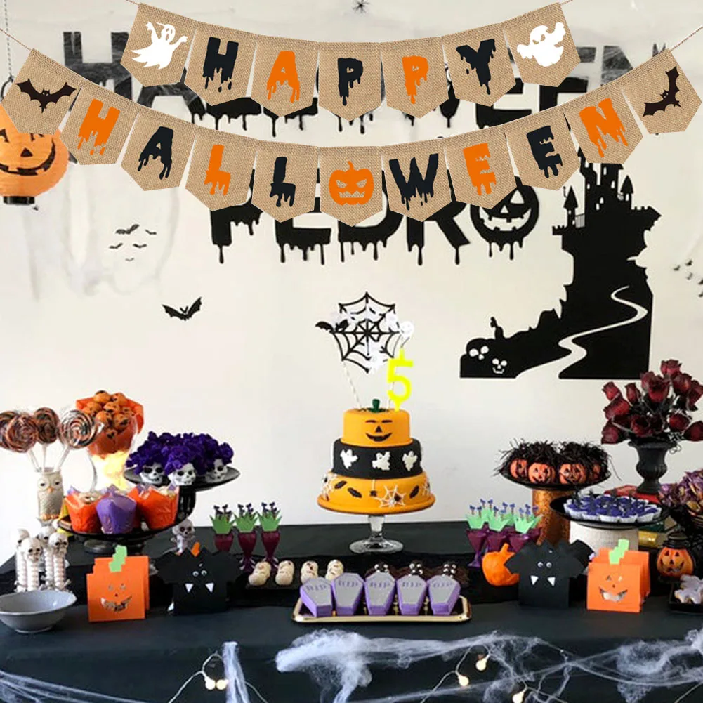 

Креативный персональный баннер, баннер для Хэллоуина, портативный вытяжной флаг, внутренний и наружный подвесной Декор для дома, праздника,...