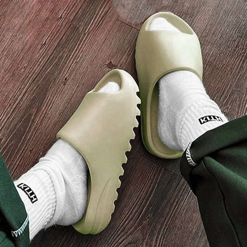 

Summer Slippers Men Women Indoor EVA 2022 High Soft Bottom Sandals Trend Slides Light Beach Shoes Slippers Home Big Size 46