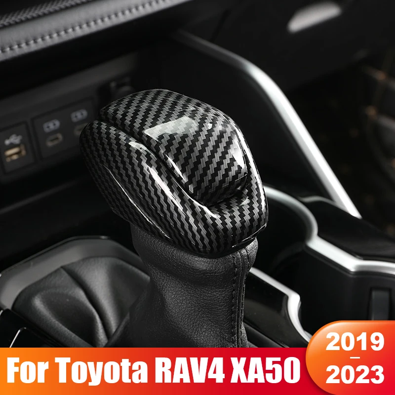 

For Toyota RAV4 XA50 2019 2020 2021 2022 2023 RAV 4 Hybrid Car Central Console Gear Shift Knob Gear Head Cover Trim Accessories