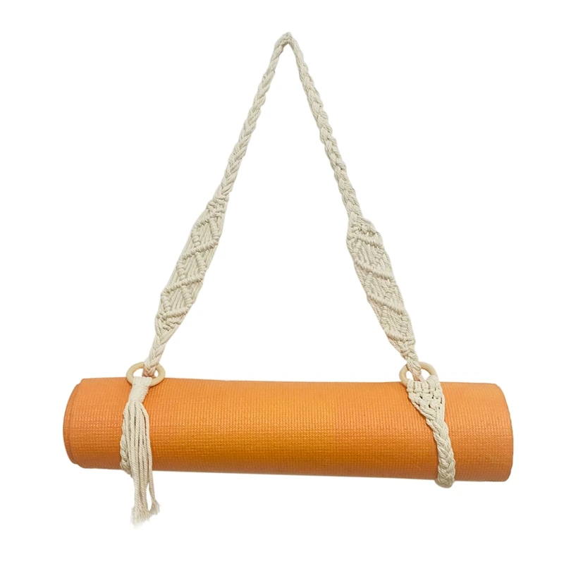 

Yoga Mat Carry Strap Handmade Boho Crochet Macrame Adjustable Shoulder Strap For Yoga Mat Pilates Exercise Fitness