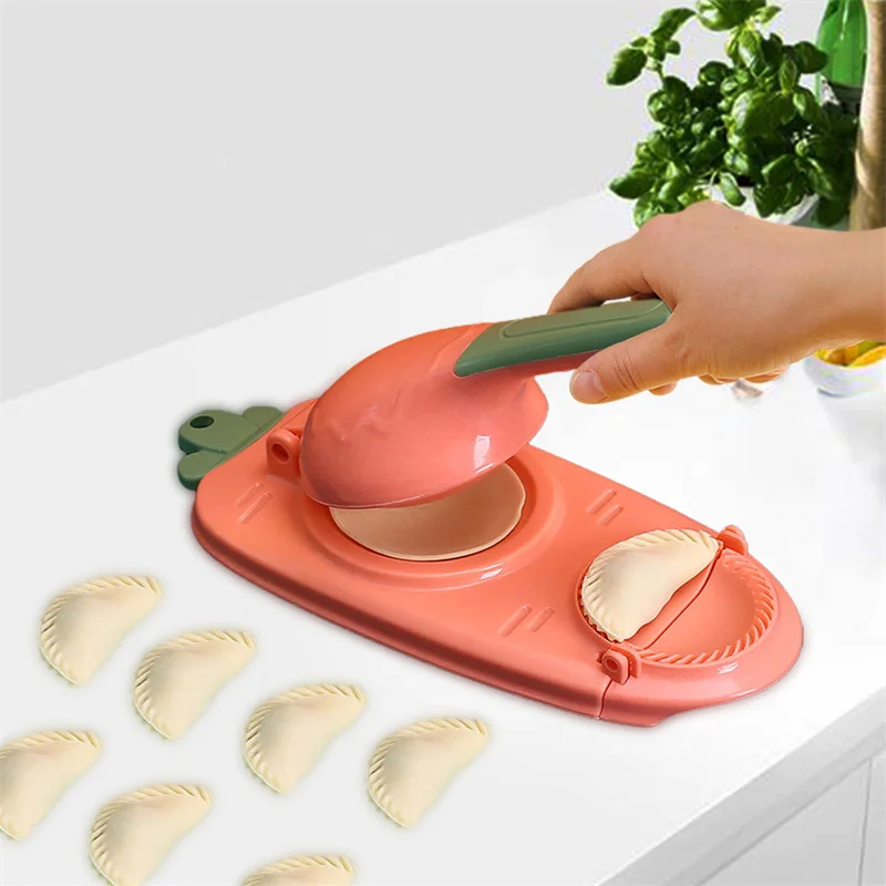 

2-in-1 Efficient Dumpling Maker Machine Wrapper Mold Dough Pressing Tool Kitchen Utensil Baking Accessory DIY Dumpling Skin Arti