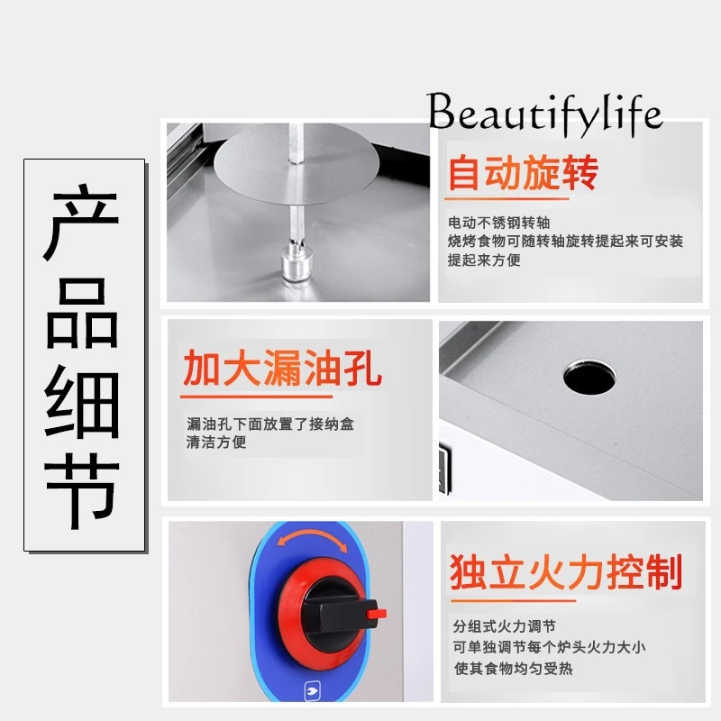 Коммерческая Автоматическая вращающаяся плита для барбекю Bibimbap Rougamo