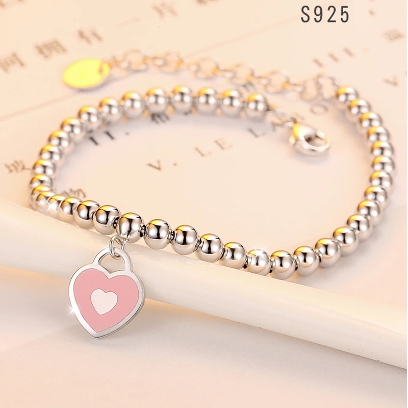 

Женский классический браслет из серебра 925 пробы, с бусинами 4 мм