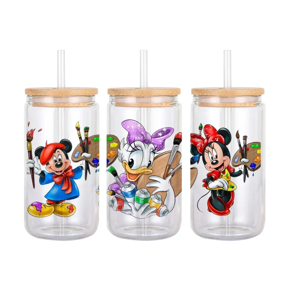 11x2 4 см Disney Дональд Дак мультфильм переводная наклейка узор Микки Маус УФ DTF