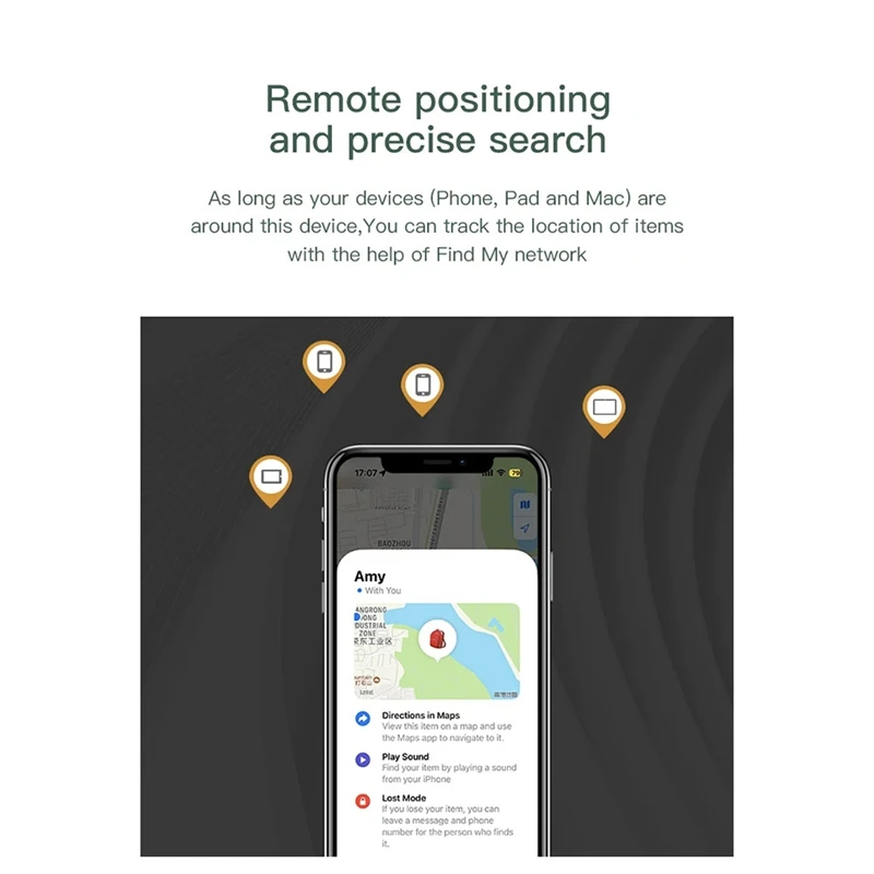 Bluetooth GPS-трекер для замены Air Tag через Apple Find My Locate Bag бутылка карты кошелек поиск