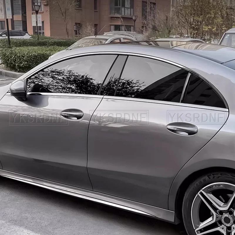 Автомобильный Стайлинг черное оконное украшение с блестками накладка для Mercedes