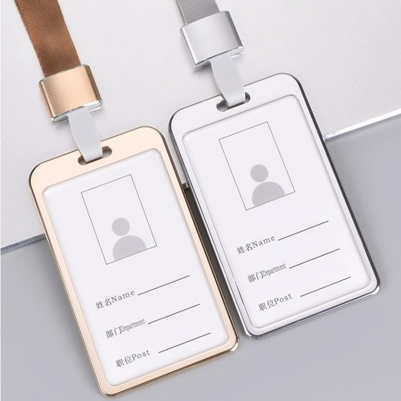 

1pc ID Credit Bank Card Holder Students Bus Clear Card Case Lanyard Visit Door Identity Badge Cards Cover