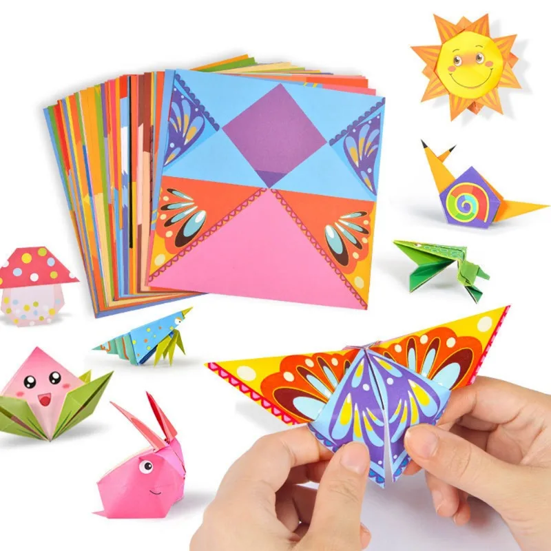 

54 Pages DIY Kids Craft Toy 3D Cartoon Animal Origami Handcraft Paper Art Learning Educational Toys for Children Montessori Toys