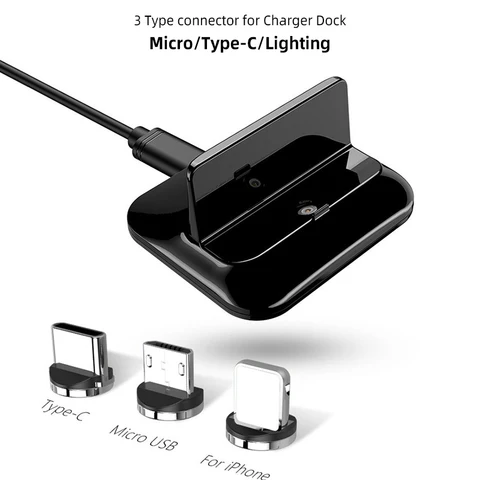 Магнитная зарядная док-станция Micro USB Type-C для iphone 12X8Plus XS для Samsung S10 S9 Note Xiaomi MIX3 Huawei, магнитная зарядная подставка