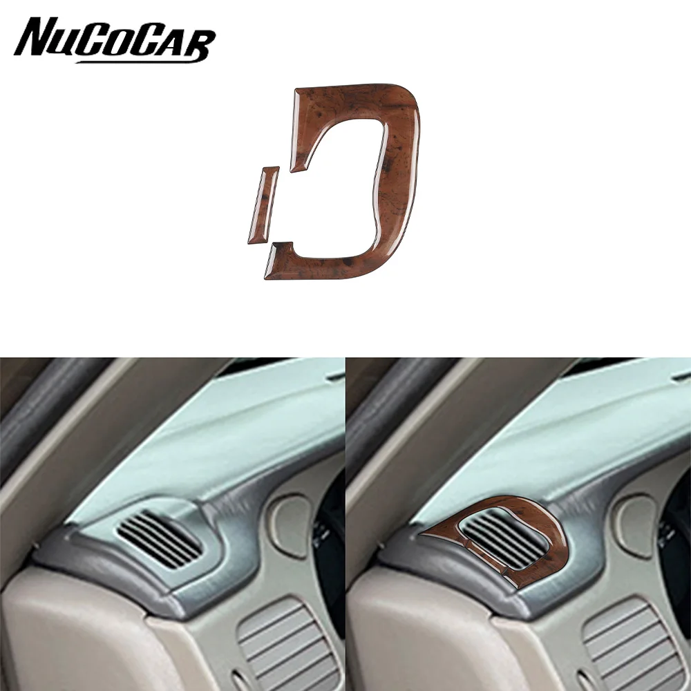 

Для Chevrolet Impala 2000-2004, пластиковый инструмент с текстурой древесины, отделка для выхода воздуха, аксессуары для салона автомобиля, декоративные наклейки