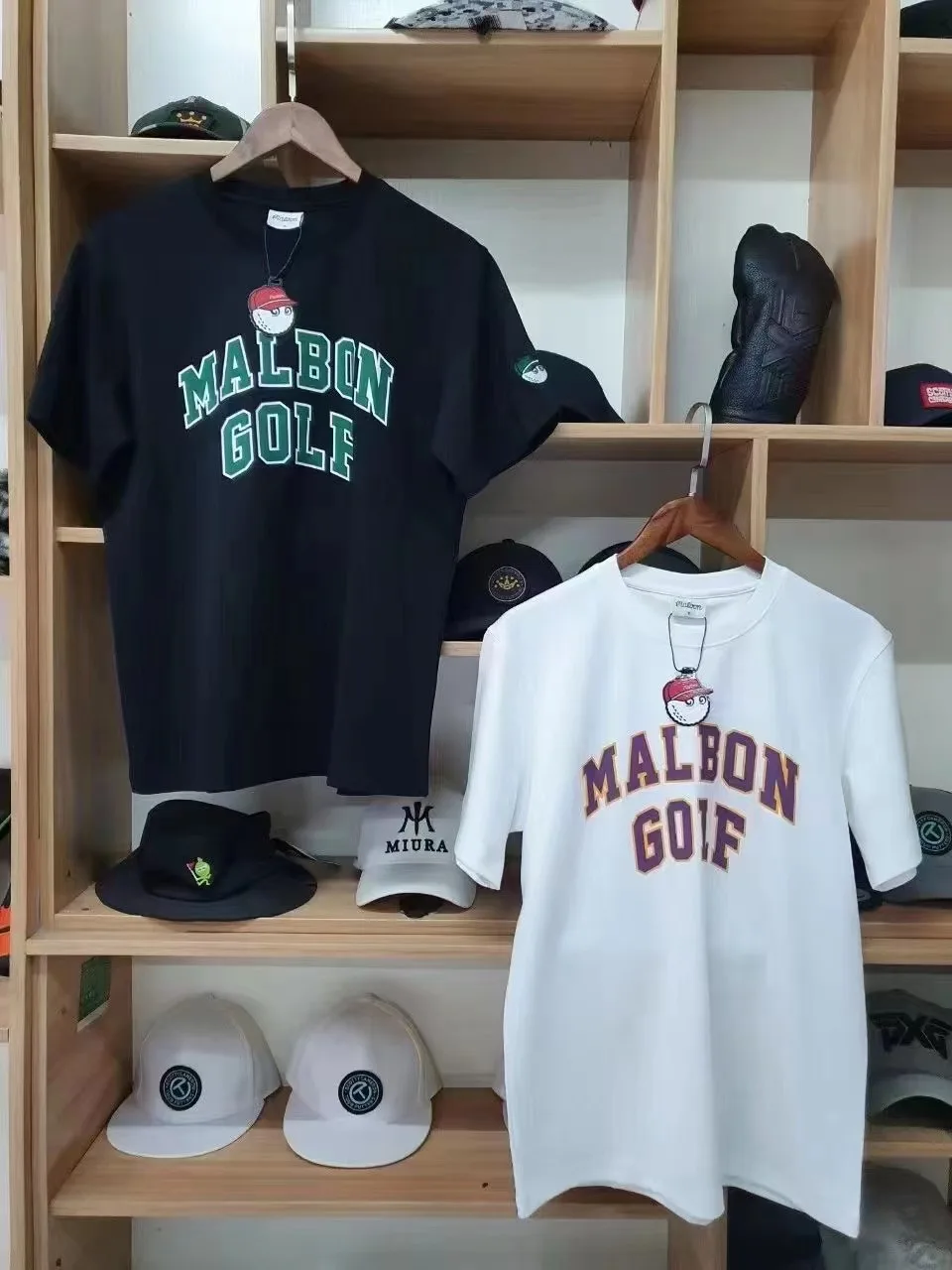 

말본 Club Tee 마르방 Golf Short-sleeved T-shirt Unisex Simple Round Neck Single GOLF Breathable Jersey