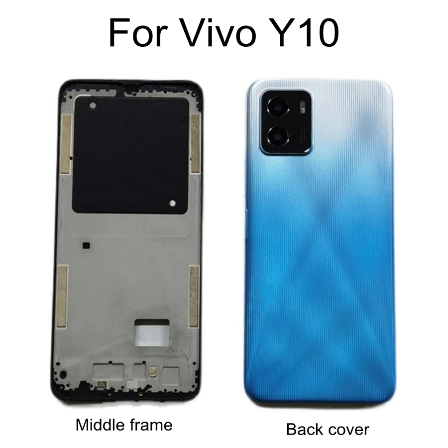 

Задняя крышка батарейного отсека для Vivo Y10, 6,50 дюйма, задняя крышка батарейного отсека для Vivo V2140A, запасные части средней рамки