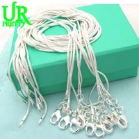 urpretty 925 silver 5pcslot 1618202224262830 inch 1mm snake chain necklace for women men fashion jewelry gift wholesale