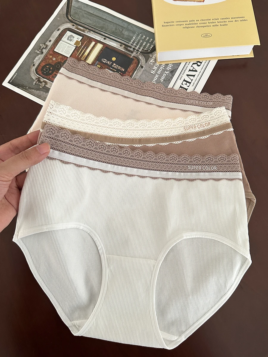 Изысканное кружевное детское хлопковое нижнее белье в стиле ретро женские