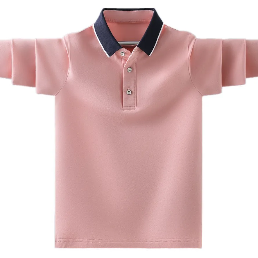 

Kids Boys Polo Shirt Fashion Brand Design Children Casual Long Sleeve Tops For Teen Boy 4 6 8 10 12 14 Years Clothing
