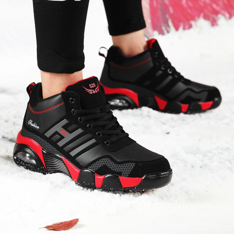 

Winter Men Warm Snow Non-slip Shoes Men Casual Sneakers Warm Trekking Work Shoes Lovers Shoes Autumn Winter Anti-slip Sneakers