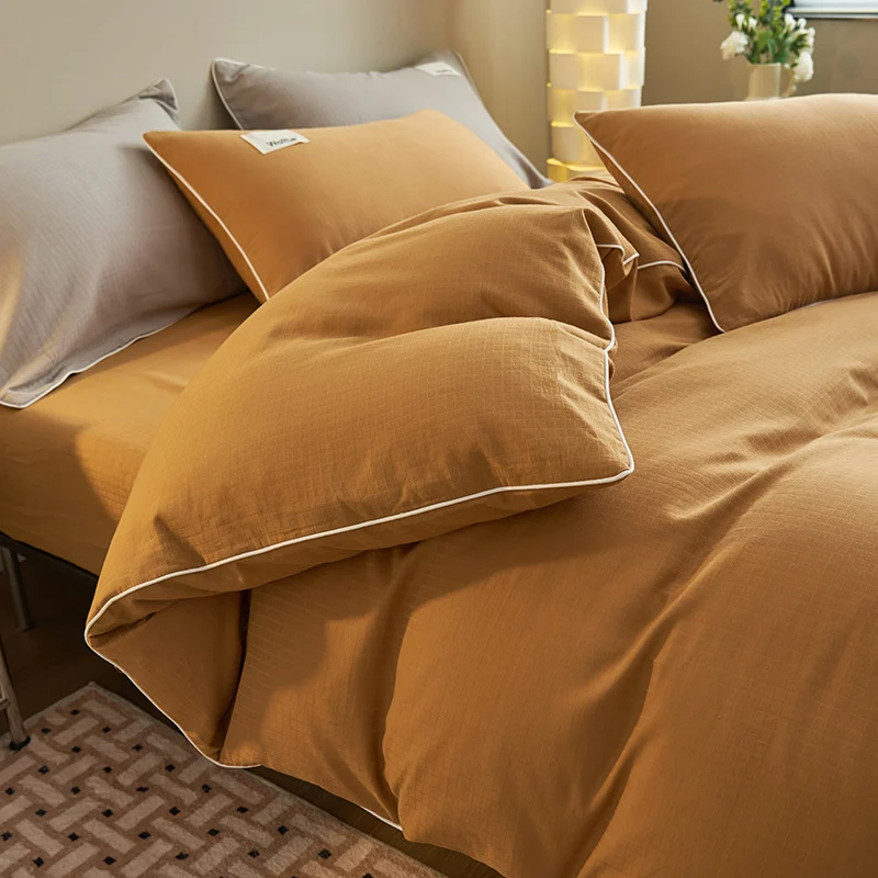 

Class A Cotton Washable Cotton Roll Cord Duvet Cover, Solid Color 240x240, High-quality Comfortable Down Quilt Cover, Breathable