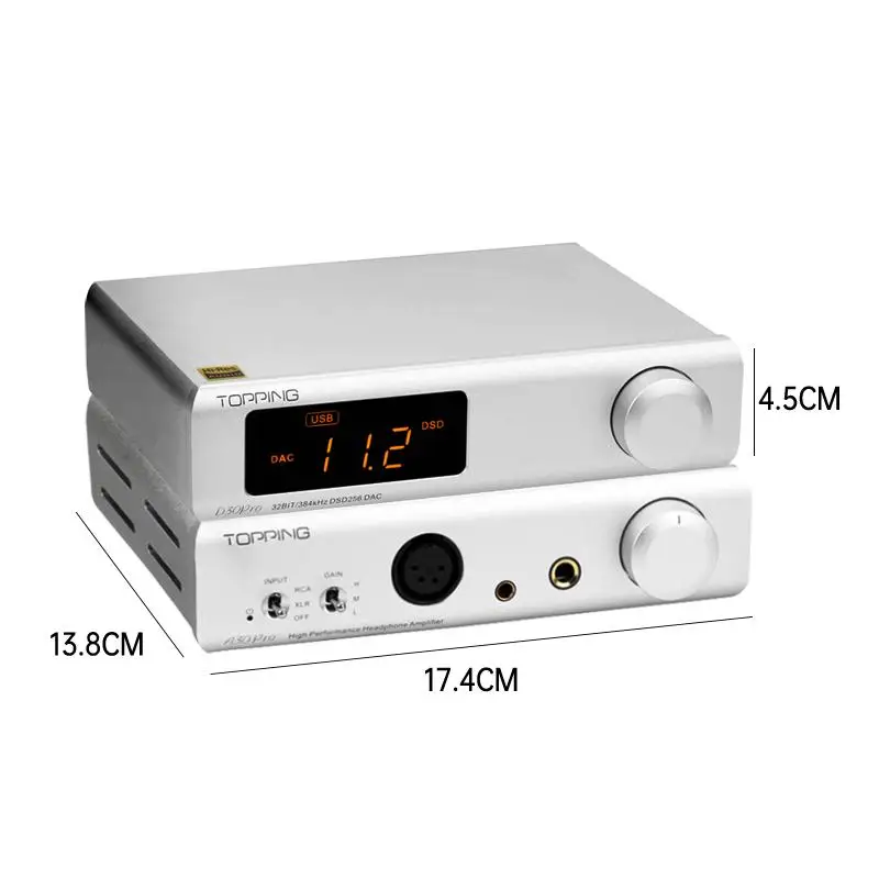TOPPING D30pro 4CS43198 ЦАП декодер A30Pro усилитель для наушников Hi-Fi + кабель RCA
