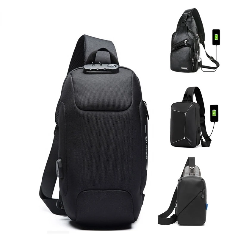 

Anti-theft Shoulder Messenger Bags Multifunction Crossbody Bag for Men Waterproof Chest Bag Pack Mochila Hombre Handbags