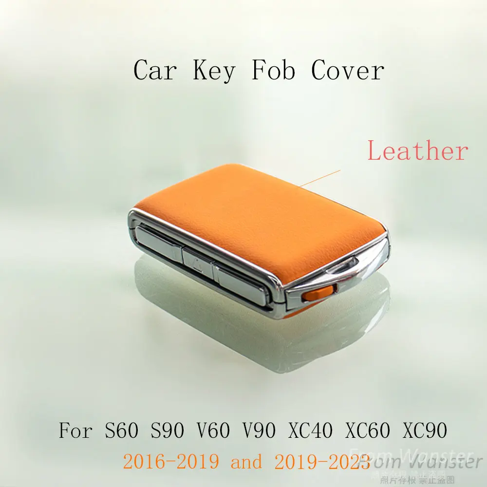 Кожаный Автомобильный брелок для ключей, оболочка для Volvo Xc90 2016 V90 2017 S60 2019 V60 2019 Xc40 2018 Xc60 2020 S90 2021 2022 2023