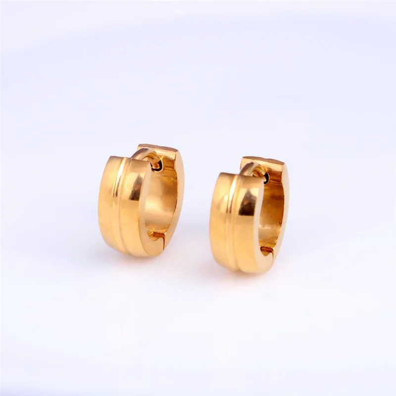 

Fashion Gold Circle Round Earrings for Men Women Geometric Stainless Steel Stud Earing Oorbellen Couple Gift Round Stud Earings