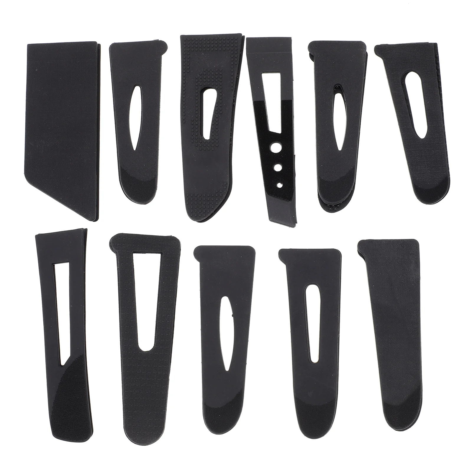 

11pcs Garment Sleeve Tabs DIY Glue Plastic Cuff fastener tape Cuffs Fastening Holder for Jackets Garment