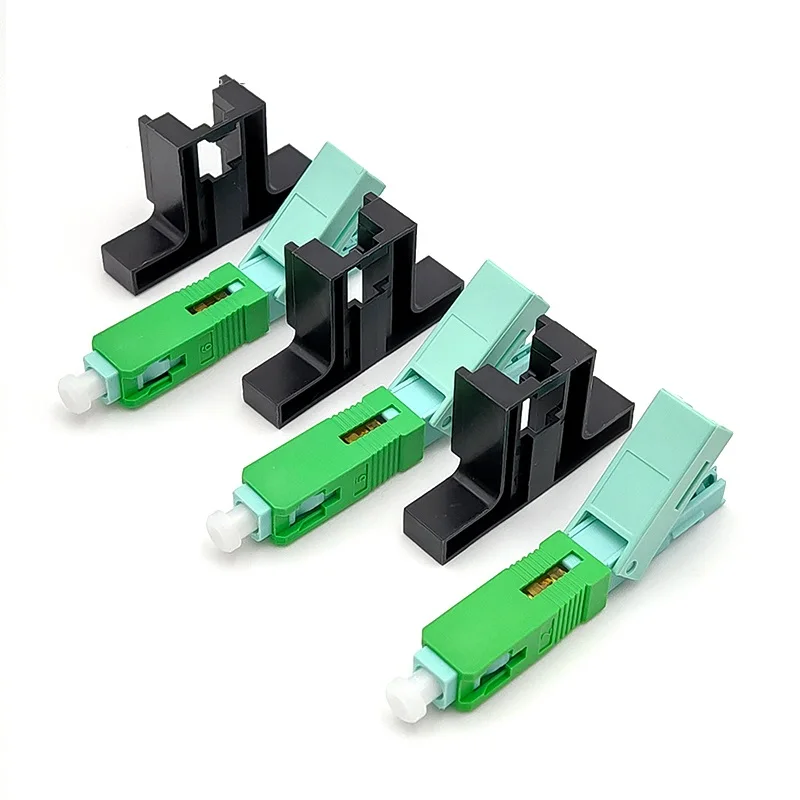 50pcs High Quality SC/APC SM Single Mode Optical Connector FTTH Tool Cold Connector Tool Fiber Optic Embedded Fast Connnector
