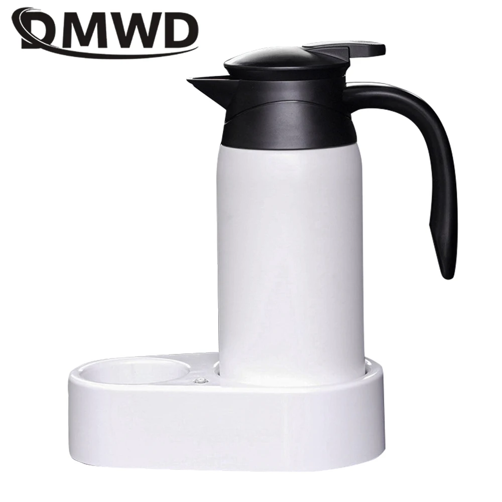 DMWD 12 В 24 в электрический чайник водонагреватель для использования в автомобиле подогреватель молока для яиц чайник для чая 304 нержавеющая сталь 800 мл