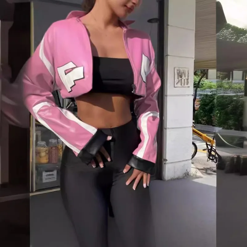 Необычная Женская искусственная кожа хипстерская Осенняя повседневная