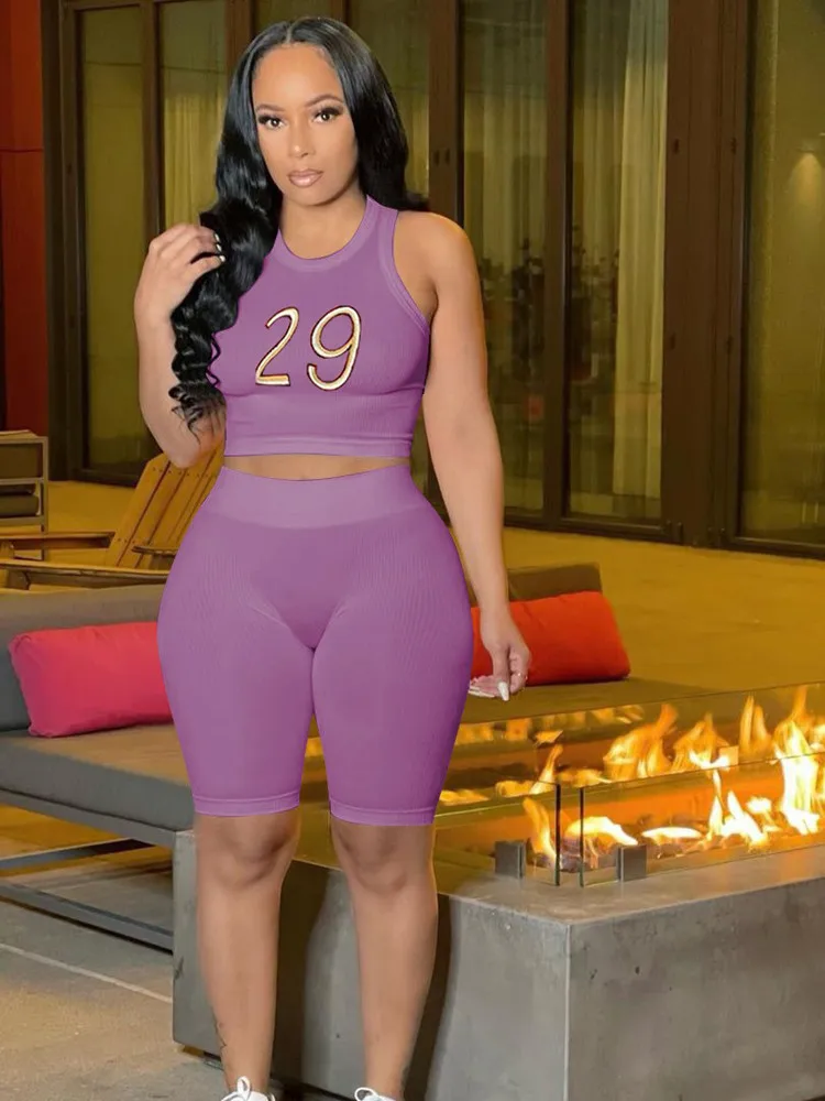 WLWXR летний повседневный комплект из 2 предметов Женский облегающий топ с принтом