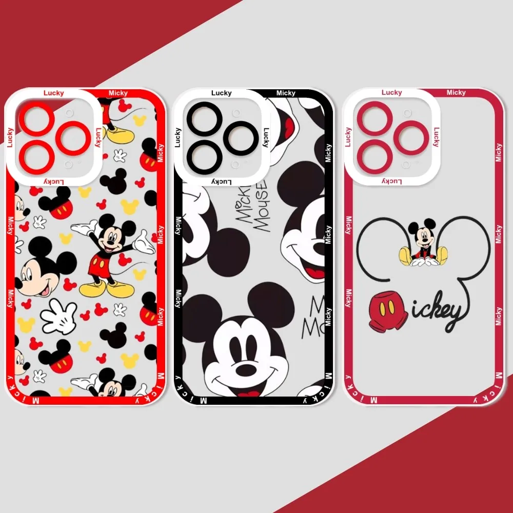 Телефонный чехол Micky с мультяшной мышью для iPhone 11 12 13 Mini Pro Max 14 Pro Max