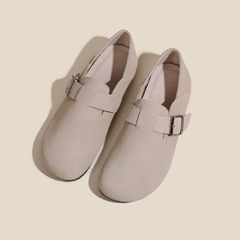 Thick Bottom Female Plus Velvet Autumn And Winter 2023 New Beans And Beans Le Fu Shoes Flat Bottom Non-slip Warm Soft Bottom