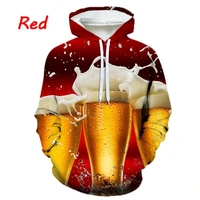2022 celebrating beer festival 3d printing hoodie creative casual fashion mens cool hood sweatshirt