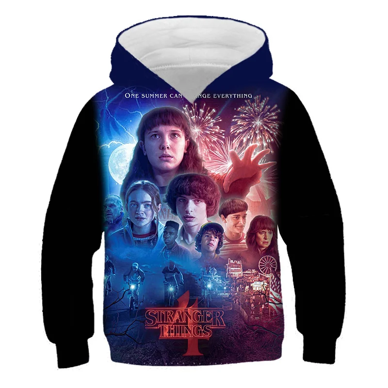 

Детская толстовка с принтом «очень странные дела 4»