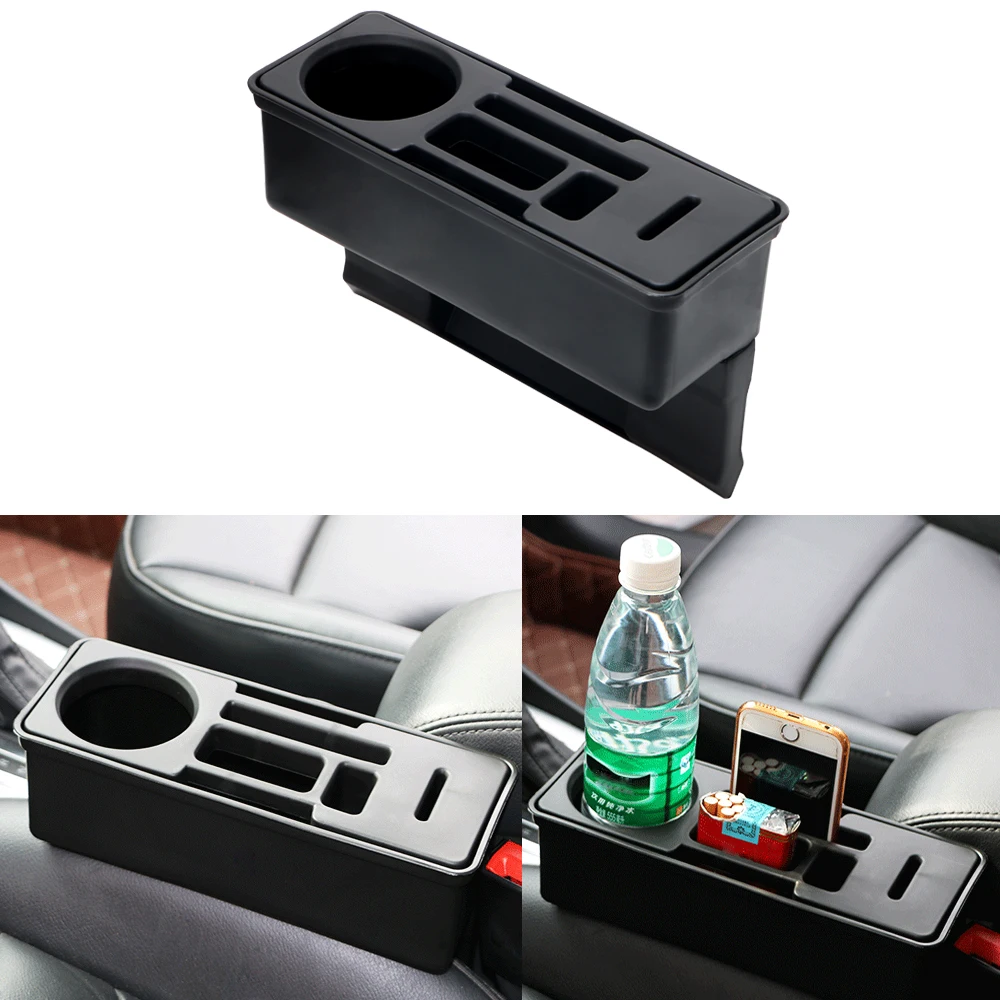 

Car Accessories Coin Drink Phone Cigarette Holder Seat Crevice Storage Box Auto Seat Gap Organizer Car Organizer Container