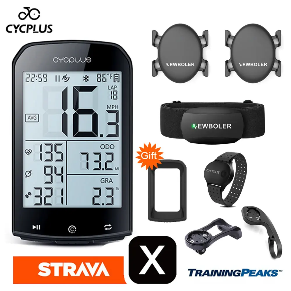 CYCPLUS M1 GPS Bicycle Computer Bike Speedometer Cycling ANT+ Cadence Sensor Heart Rate Monitor For Garmin Zwift Strava