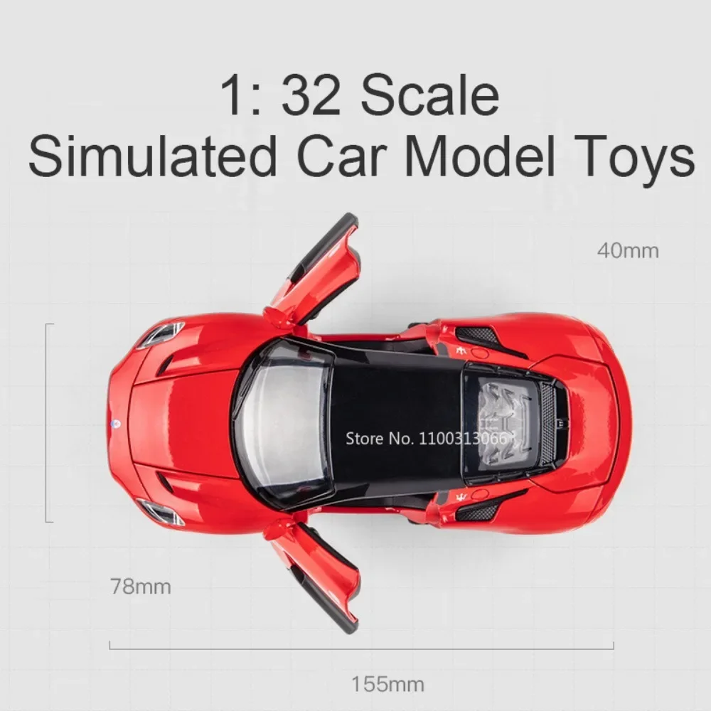 Maserati MC20 Литая Под Давлением Модель Автомобиля Масштаб 1/32 Металлический Корпус Со