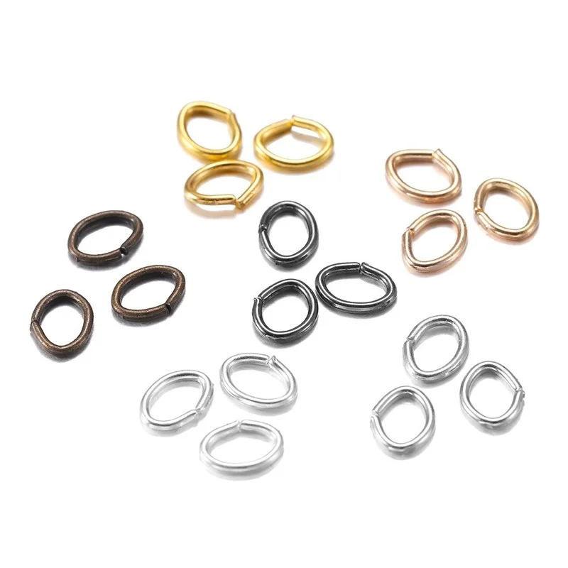 

300pcs Oval Metal Iron Golden Jump Rings & Split Rings Connectors for Diy Jewelry Making Bracelet Necklace Findings